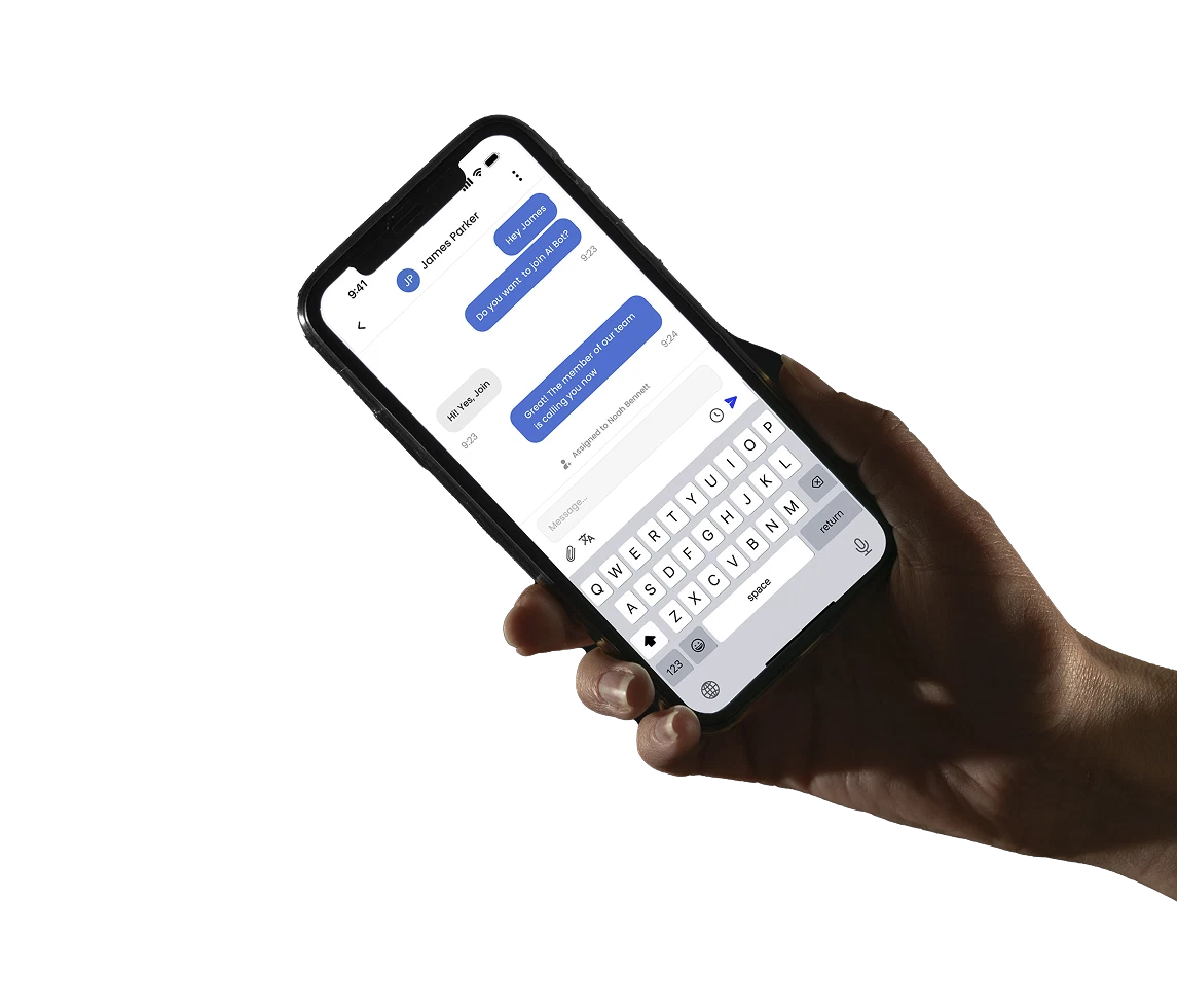 Case mobile app interface