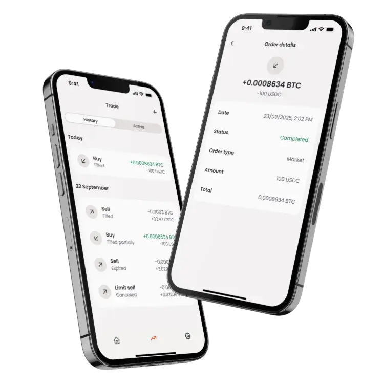 Platform illustration showing digital asset markets